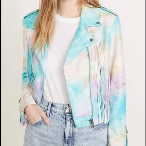 Blank NYC Tie-Dye Moto Jacket